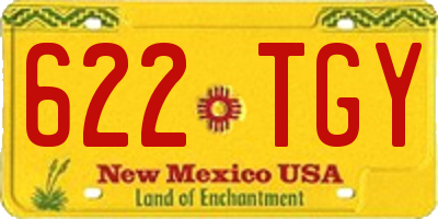 NM license plate 622TGY