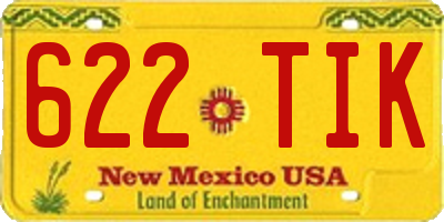 NM license plate 622TIK