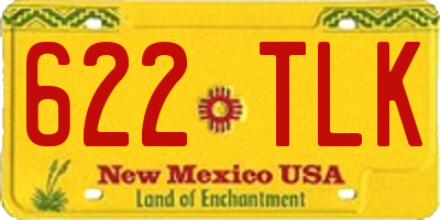 NM license plate 622TLK