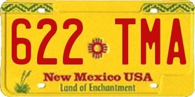 NM license plate 622TMA