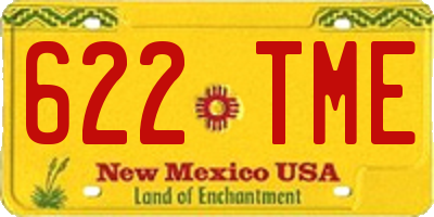NM license plate 622TME