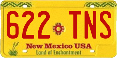 NM license plate 622TNS