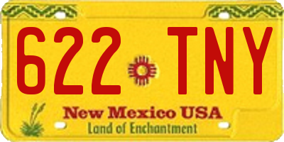 NM license plate 622TNY