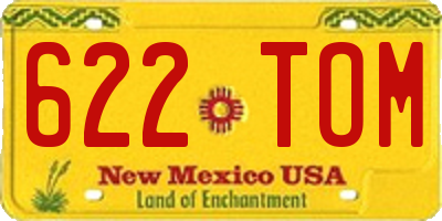 NM license plate 622TOM