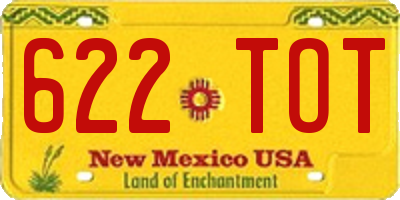 NM license plate 622TOT