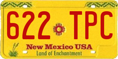 NM license plate 622TPC