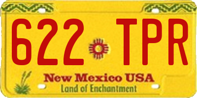 NM license plate 622TPR