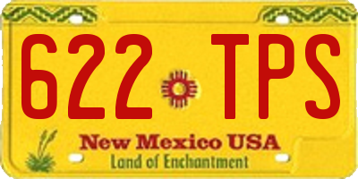NM license plate 622TPS