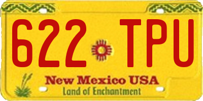 NM license plate 622TPU