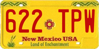 NM license plate 622TPW