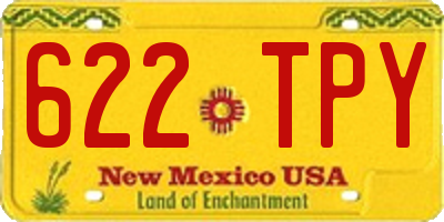 NM license plate 622TPY