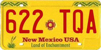 NM license plate 622TQA