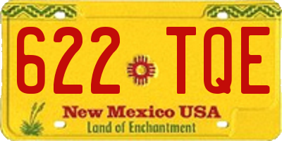 NM license plate 622TQE