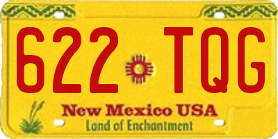 NM license plate 622TQG