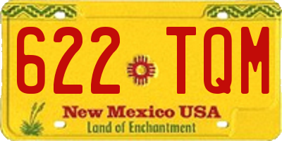 NM license plate 622TQM
