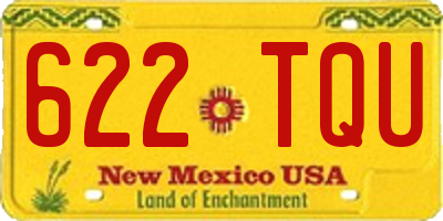 NM license plate 622TQU