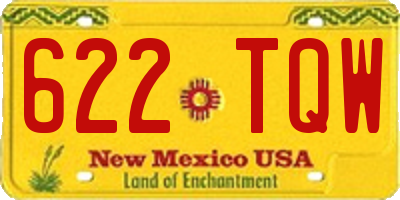 NM license plate 622TQW
