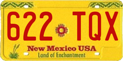 NM license plate 622TQX