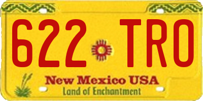 NM license plate 622TRO