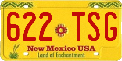 NM license plate 622TSG