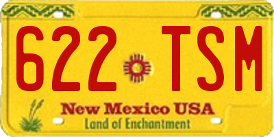 NM license plate 622TSM