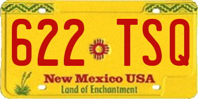 NM license plate 622TSQ