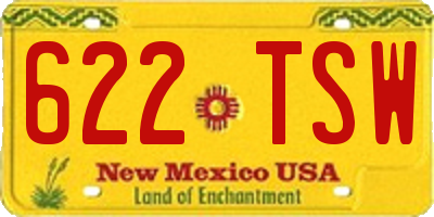 NM license plate 622TSW