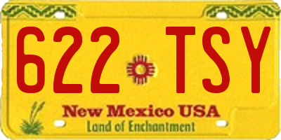 NM license plate 622TSY
