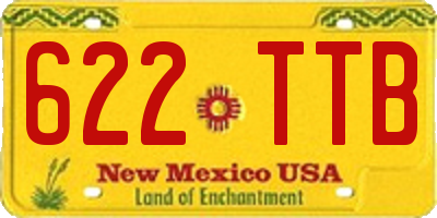 NM license plate 622TTB