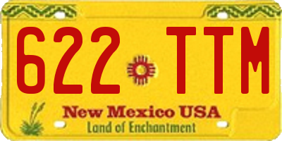 NM license plate 622TTM