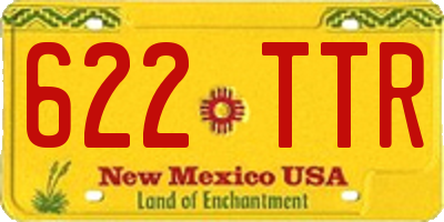 NM license plate 622TTR
