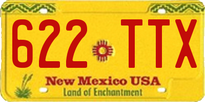 NM license plate 622TTX