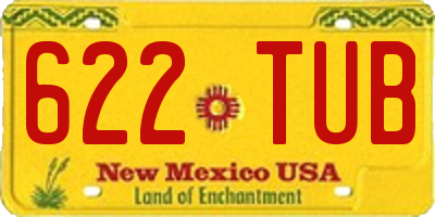 NM license plate 622TUB