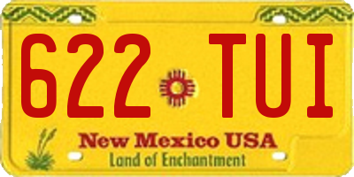 NM license plate 622TUI