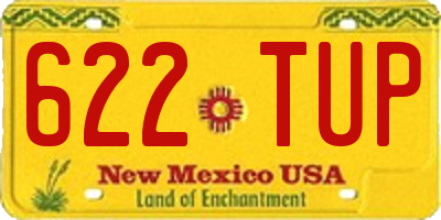 NM license plate 622TUP