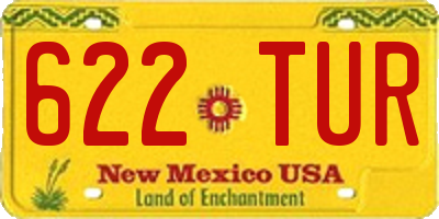 NM license plate 622TUR