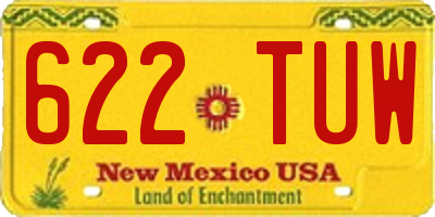 NM license plate 622TUW