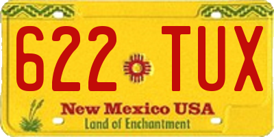 NM license plate 622TUX