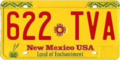 NM license plate 622TVA