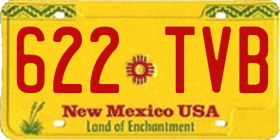 NM license plate 622TVB