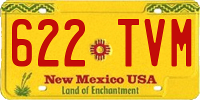 NM license plate 622TVM