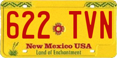 NM license plate 622TVN