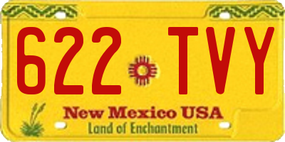 NM license plate 622TVY