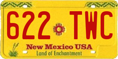 NM license plate 622TWC