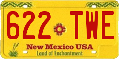NM license plate 622TWE
