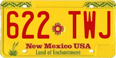 NM license plate 622TWJ