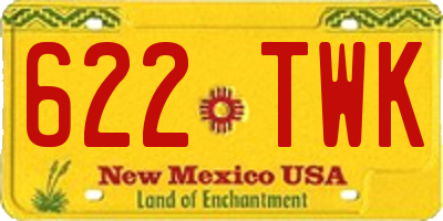 NM license plate 622TWK