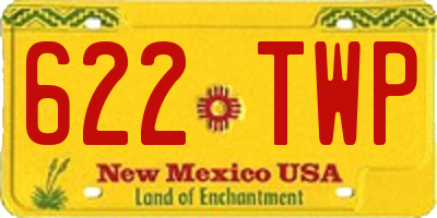 NM license plate 622TWP