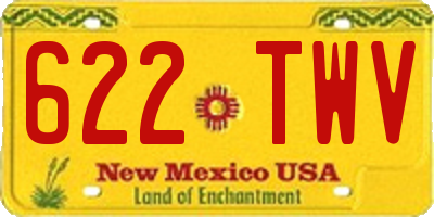 NM license plate 622TWV