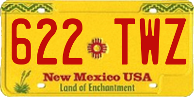 NM license plate 622TWZ